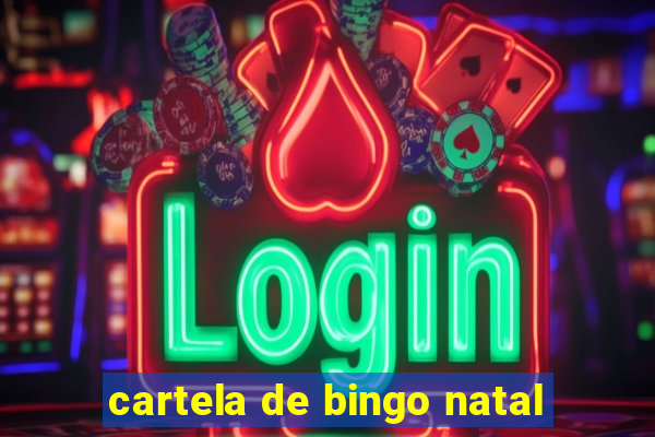 cartela de bingo natal